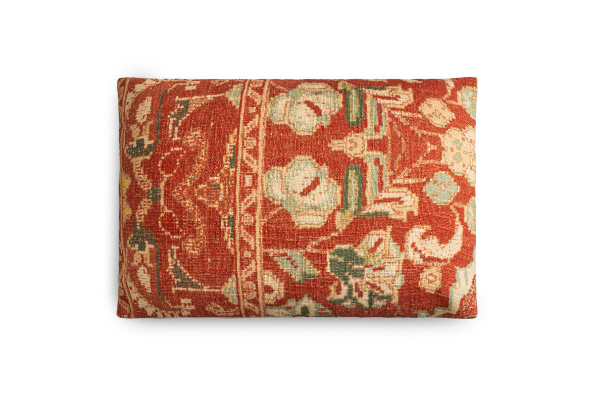 Selyo Tapestry Cushion Cover - Terracotta & Rust - 60 x 40cm-TEXTILES-Nkuku