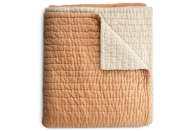 Nidra Velvet & Linen Bed Quilt - Dusty Pink - 220 x 240cm-TEXTILES-Nkuku