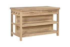 Tivu Reclaimed Wood Kitchen Island - Natural-STORAGE FURNITURE-Nkuku
