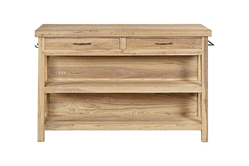 Tivu Reclaimed Wood Kitchen Island - Natural-STORAGE FURNITURE-Nkuku