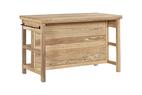 Tivu Reclaimed Wood Kitchen Island - Natural-STORAGE FURNITURE-Nkuku