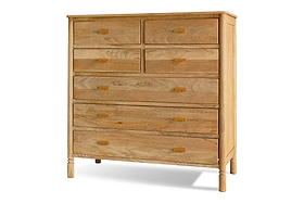 Sri Mango Wood Chest of Drawers - Natural-BEDROOM FURNITURE-Nkuku