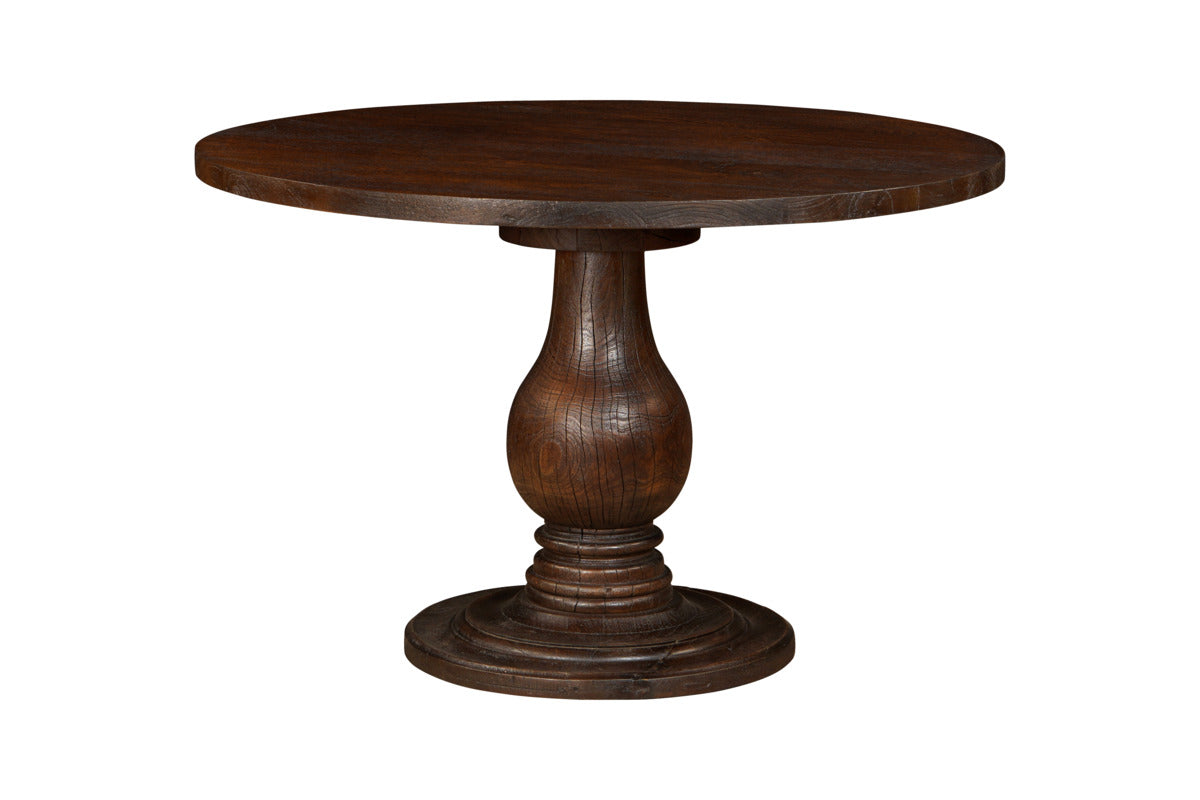 Laya Carved Wood Dining Table - Chocolate Brown-TABLES-Nkuku