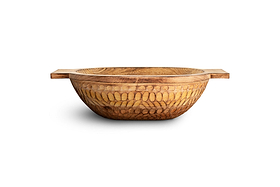 Pyaar Serving Bowl - Natural - Large-SERVEWARE-Nkuku