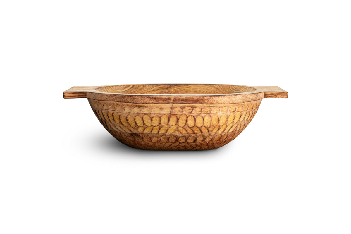 Pyaar Serving Bowl - Natural - Large-SERVEWARE-Nkuku