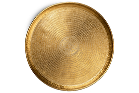 Dhanya Round Tray - Antique Brass