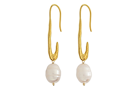 Omi White Pearl Earrings - Gold-GIFTING-Nkuku