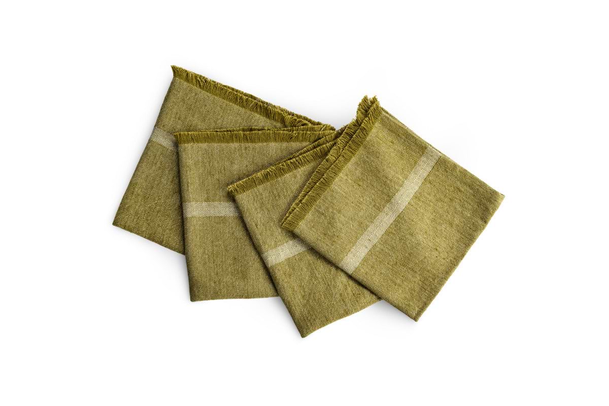 Shanta Napkin - Green-KITCHEN & DINING ACCESSORIES-Nkuku