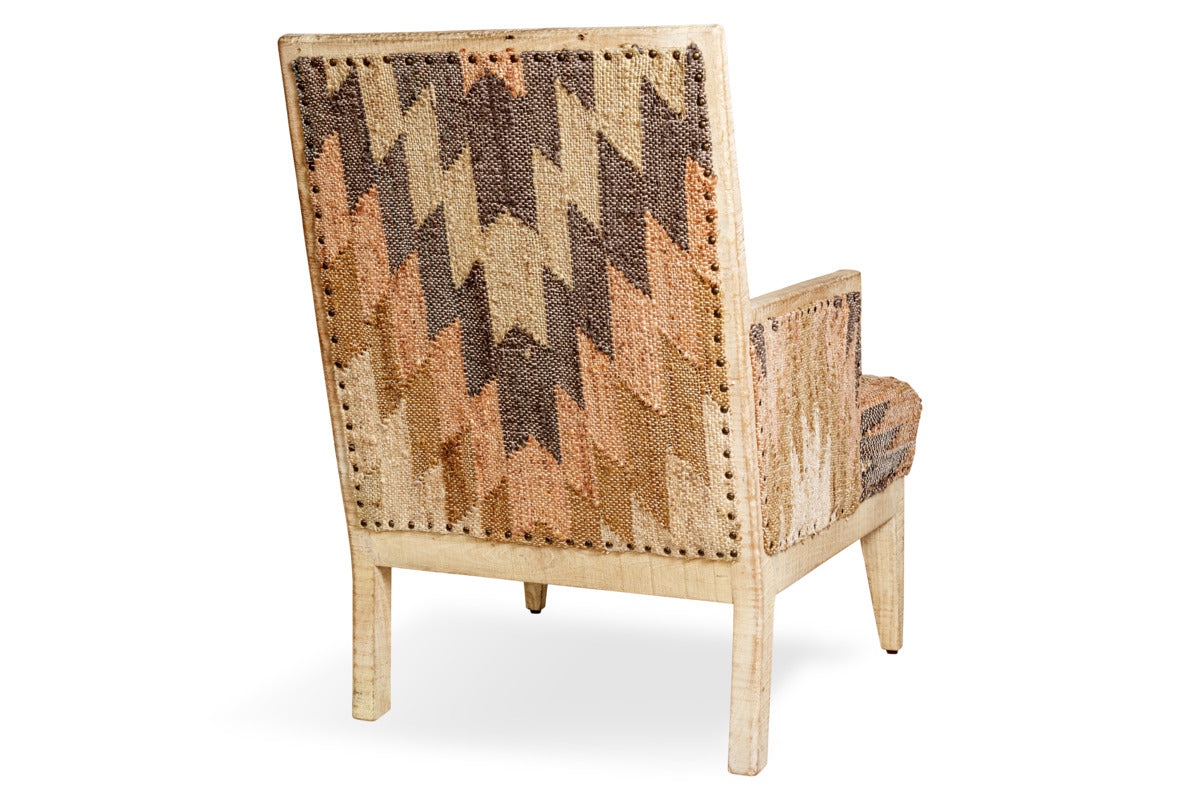 Chhavi Kilim Upholstered Armchair - Multi