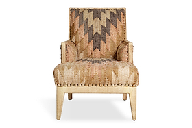 Chhavi Kilim Upholstered Armchair - Multi