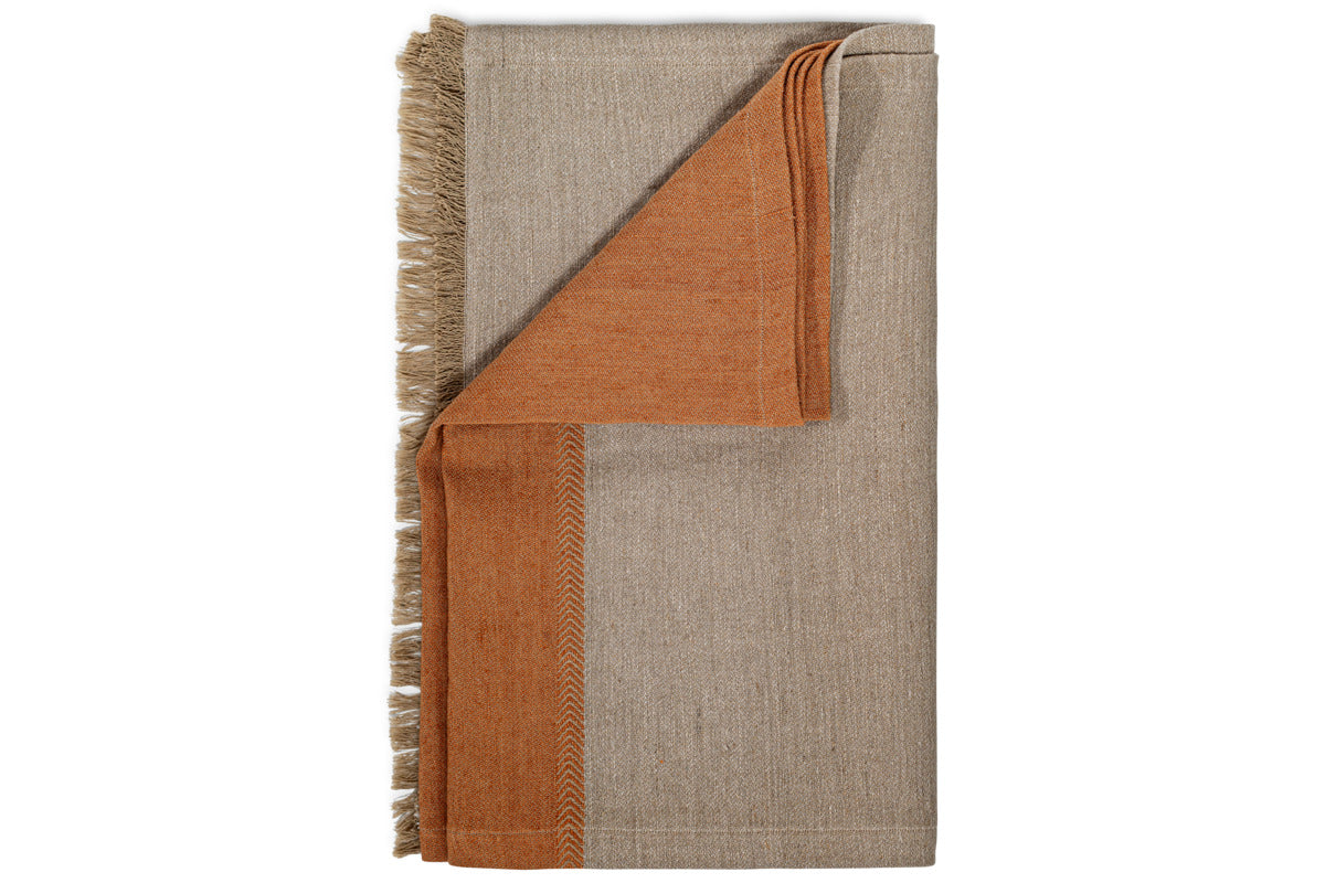 Geet Table Runner - Natural & Rust