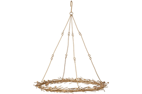 Natesa Hanging Wreath - Brass