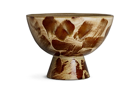 Terra Footed Bowl - Khaki Green