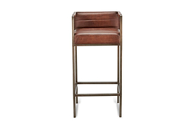 Wamma Leather Bar Chair-nkuku