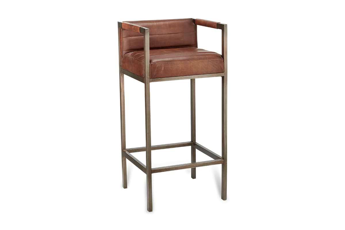 Wamma Leather Bar Chair-nkuku