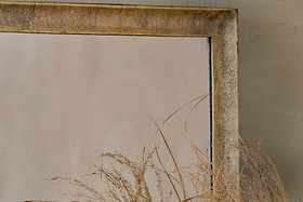 Yadur Rectangular Mirror - Antique Brass - Large