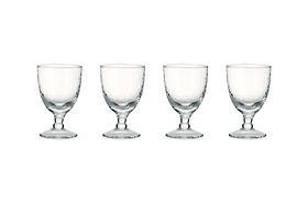 Yala Hammered Wine Glass - Clear Glass (Set of 4)