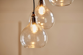 Ziva Statement Recycled Glass Cluster Pendant - Clear