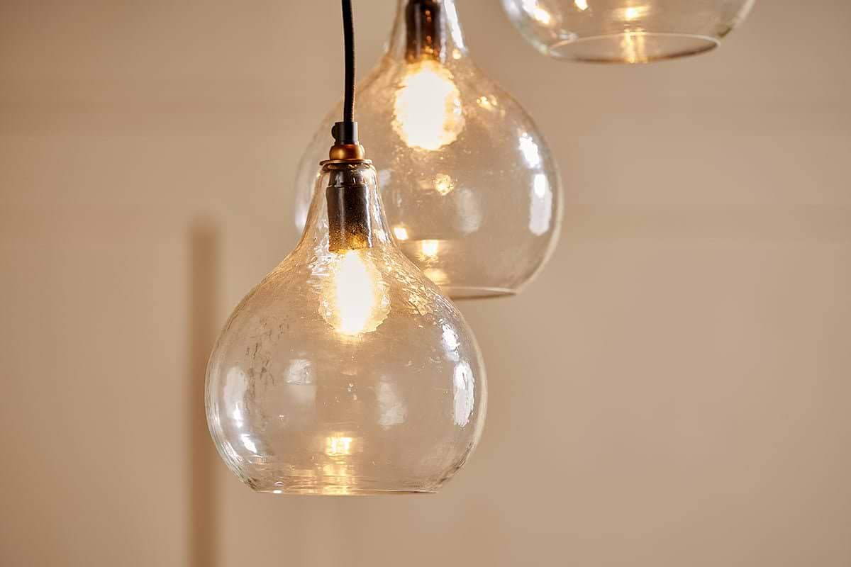 Ziva Statement Recycled Glass Cluster Pendant - Clear