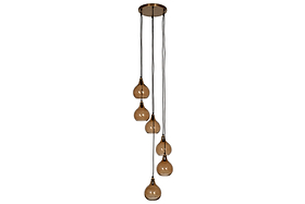 Ziva Statement Recycled Glass Cluster Pendant - Light Smoke Brown