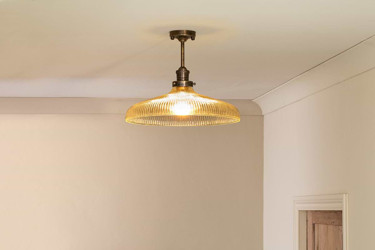 Zowie Recycled Glass Ceiling Light - Large-LIGHTS-Nkuku