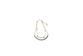 Aja Lolite, Labradorite And Chalcedony Bracelet