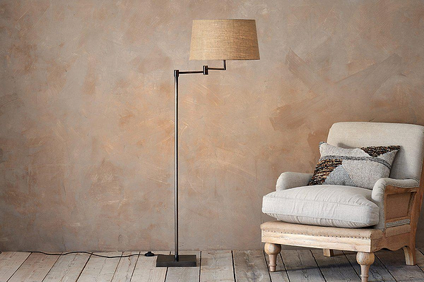 Kara Iron Floor Lamp - Bronze-LAMPS-Nkuku