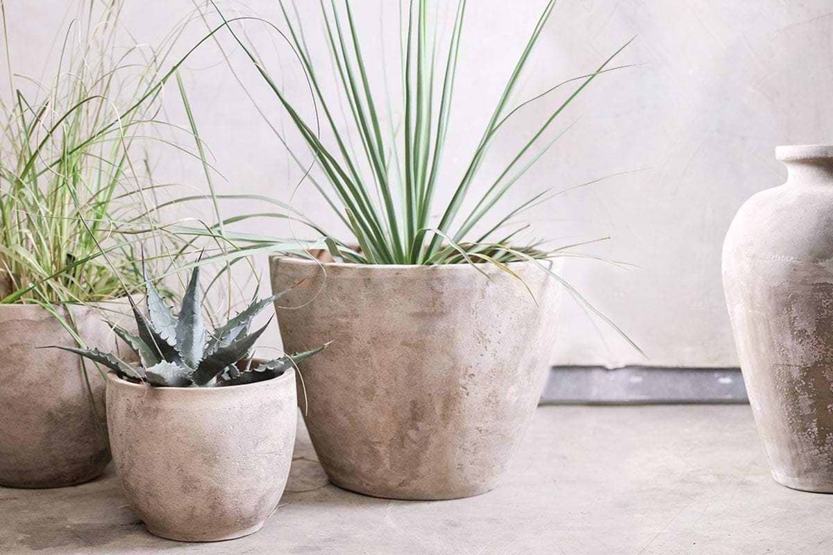 Affiti Clay Planter - Large-VASES & PLANTERS-Nkuku