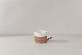 Mali Ribbed Espresso Mug - White-TABLEWARE-Nkuku
