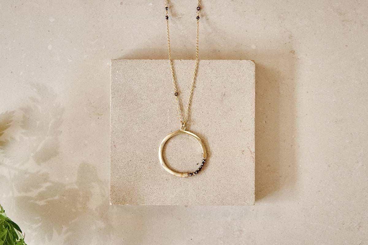 Obini Pyrite Necklace-GIFTING-Nkuku