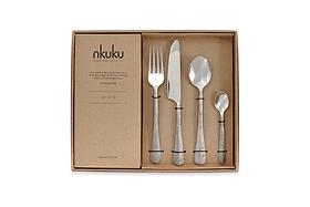 Osko Cutlery Set - Brushed Silver (Set of 16)