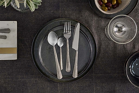 Osko Cutlery Set - Brushed Silver (Set of 16)