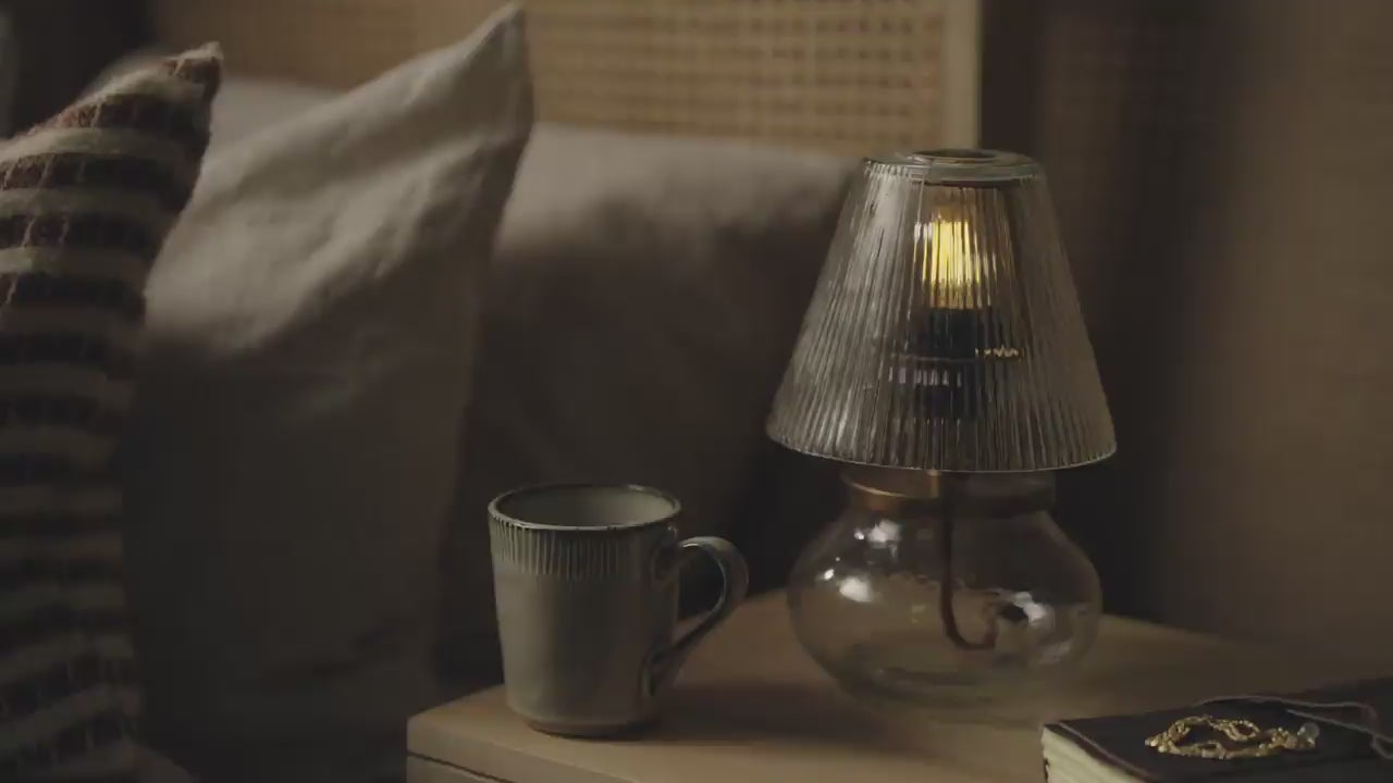 Dimalai Recycled Glass Table Lamp - Clear