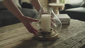 Naryla Mango Wood Lantern - Natural