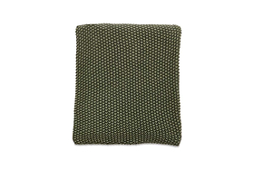 Moss Stitch Cotton Throw - Forest Green-nkuku