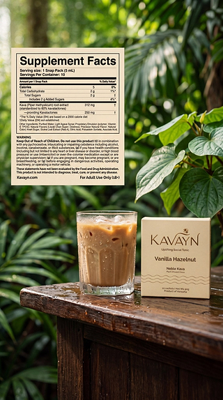 Vanilla - Hazelnut Kava Extract Snap Packs - Kavayn