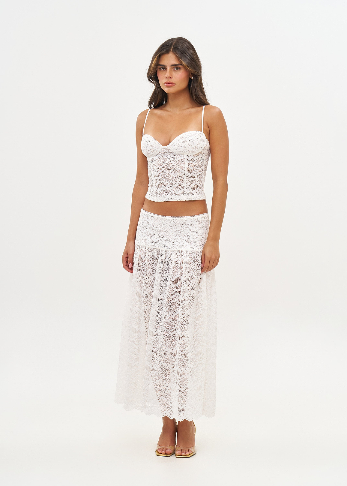 TRISTA WHITE LACE - SKIRT – Bananhot