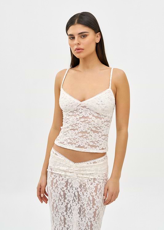 DAISY CREAM LACE - TOP