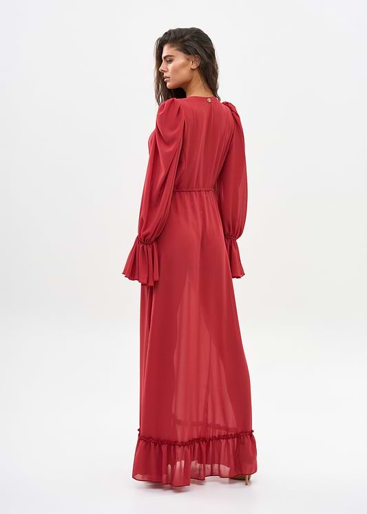 berta red dress Deme by Gabriella Berta Dress in Burgundy