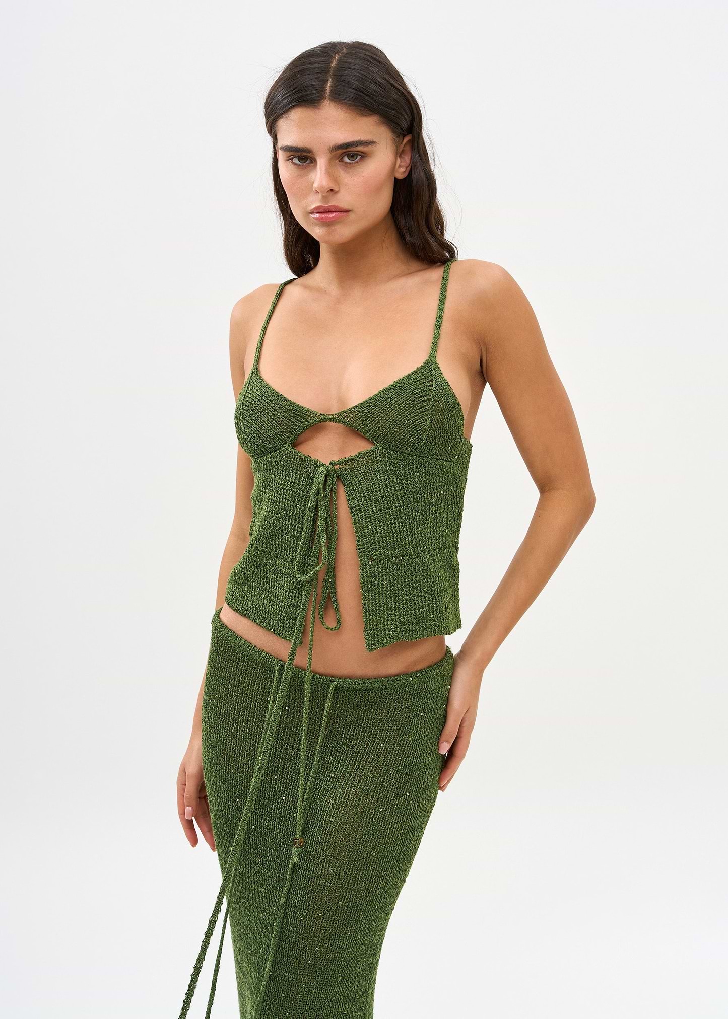 ASTRA GLITTER JUNGLE GREEN - SHIRT