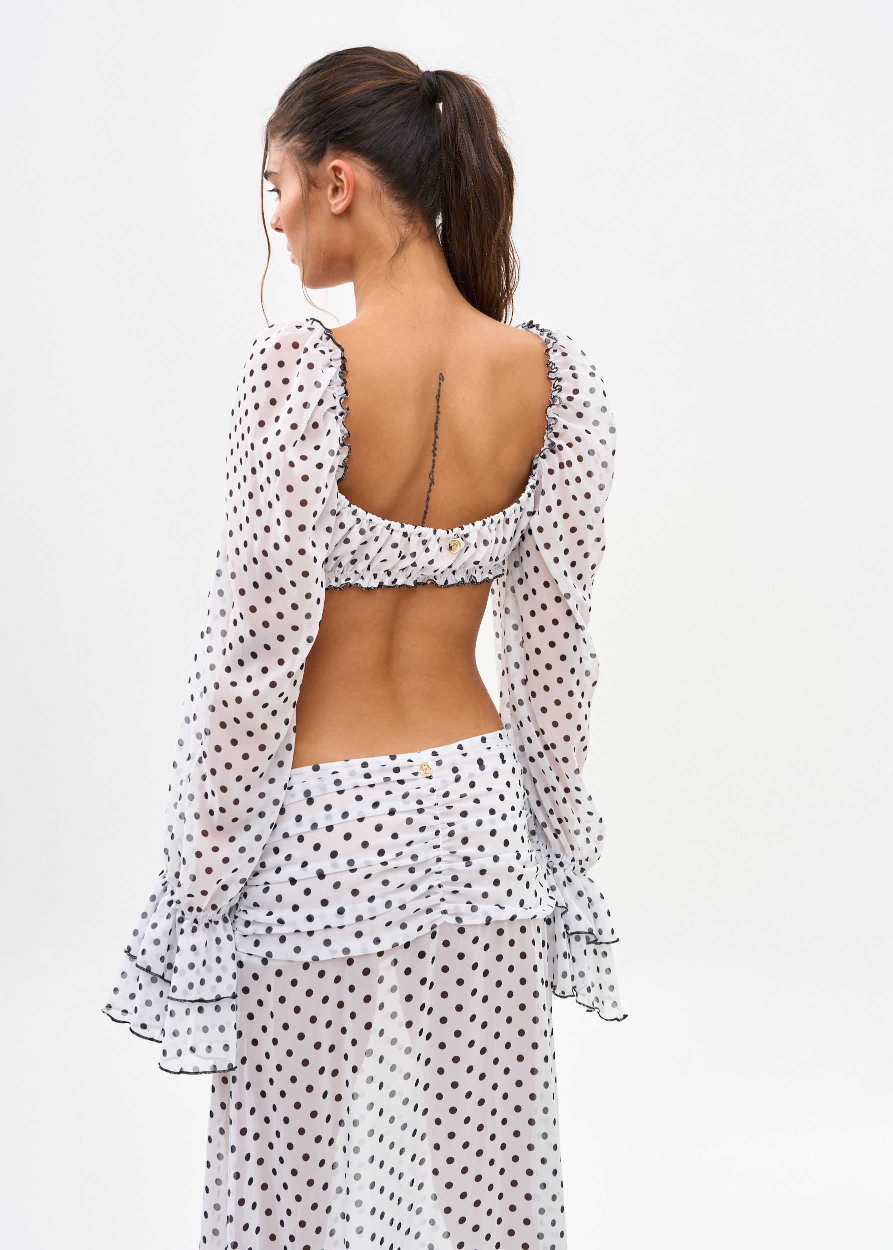 JOSIE WHITE POLKA - SHIRT