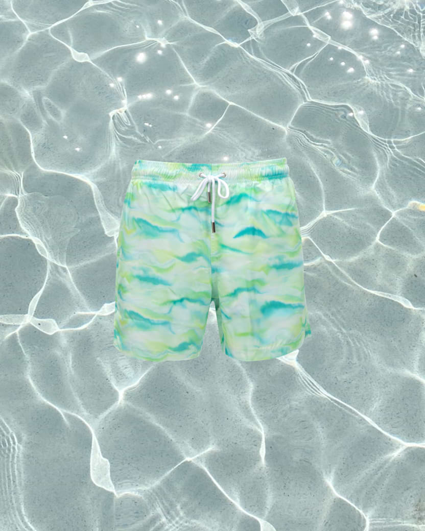 MAN SWIM SHORT - GREEN LAGOON