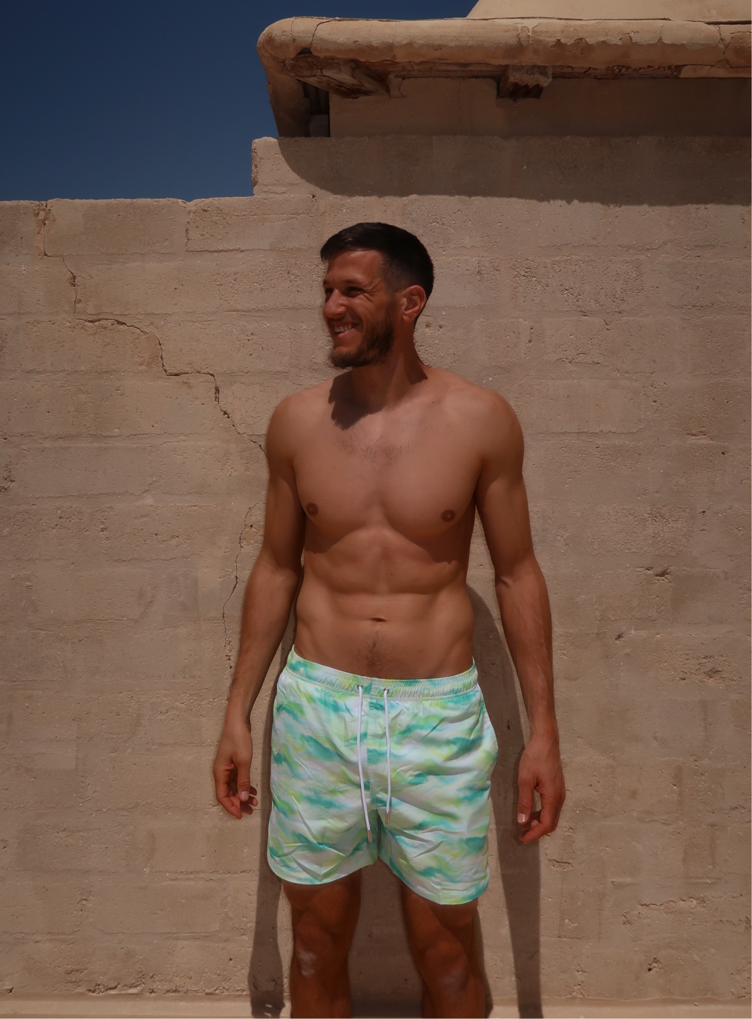 MAN SWIM SHORT - GREEN LAGOON