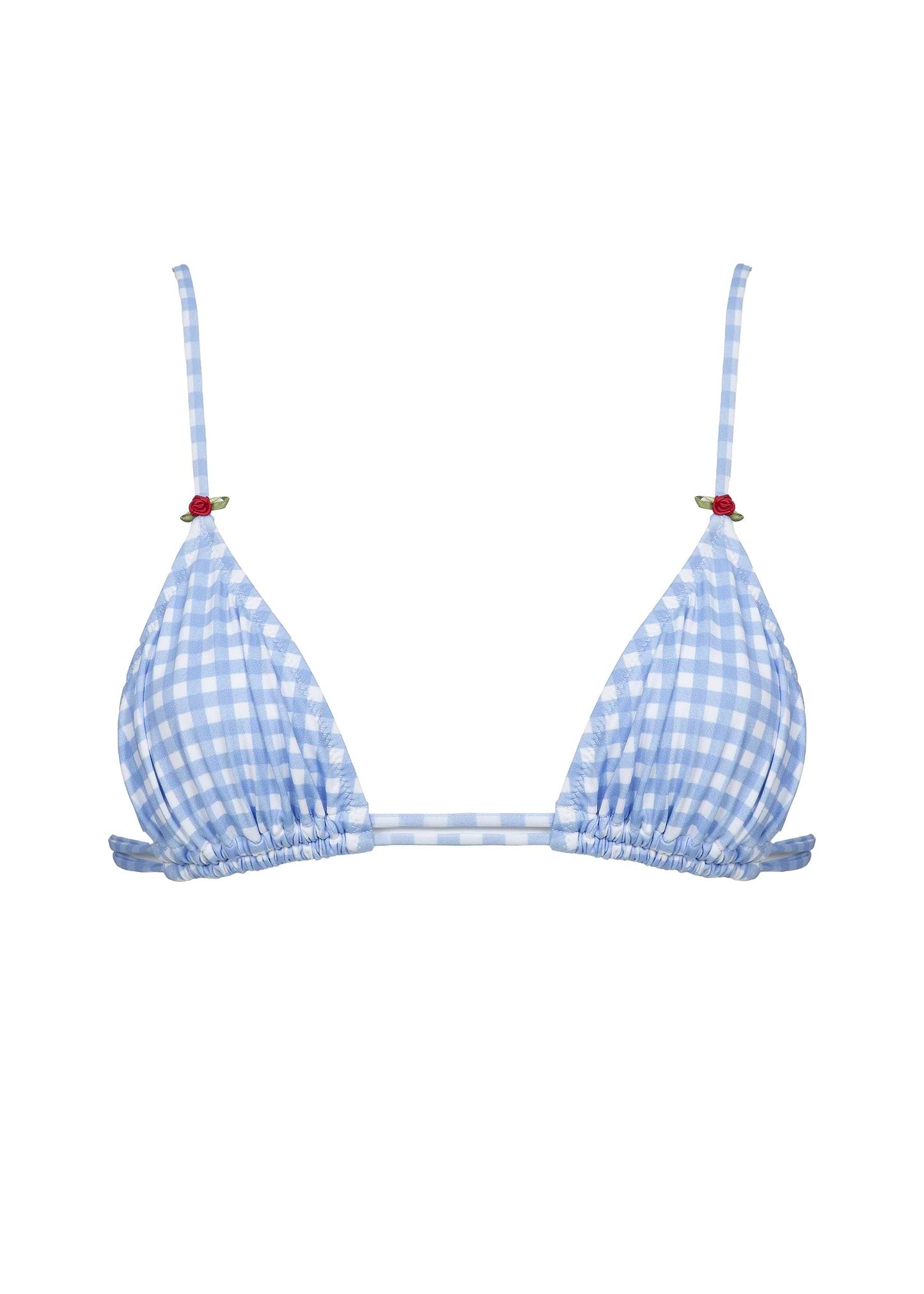 KYMA LIGHT BLUE GINGHAM - TOP