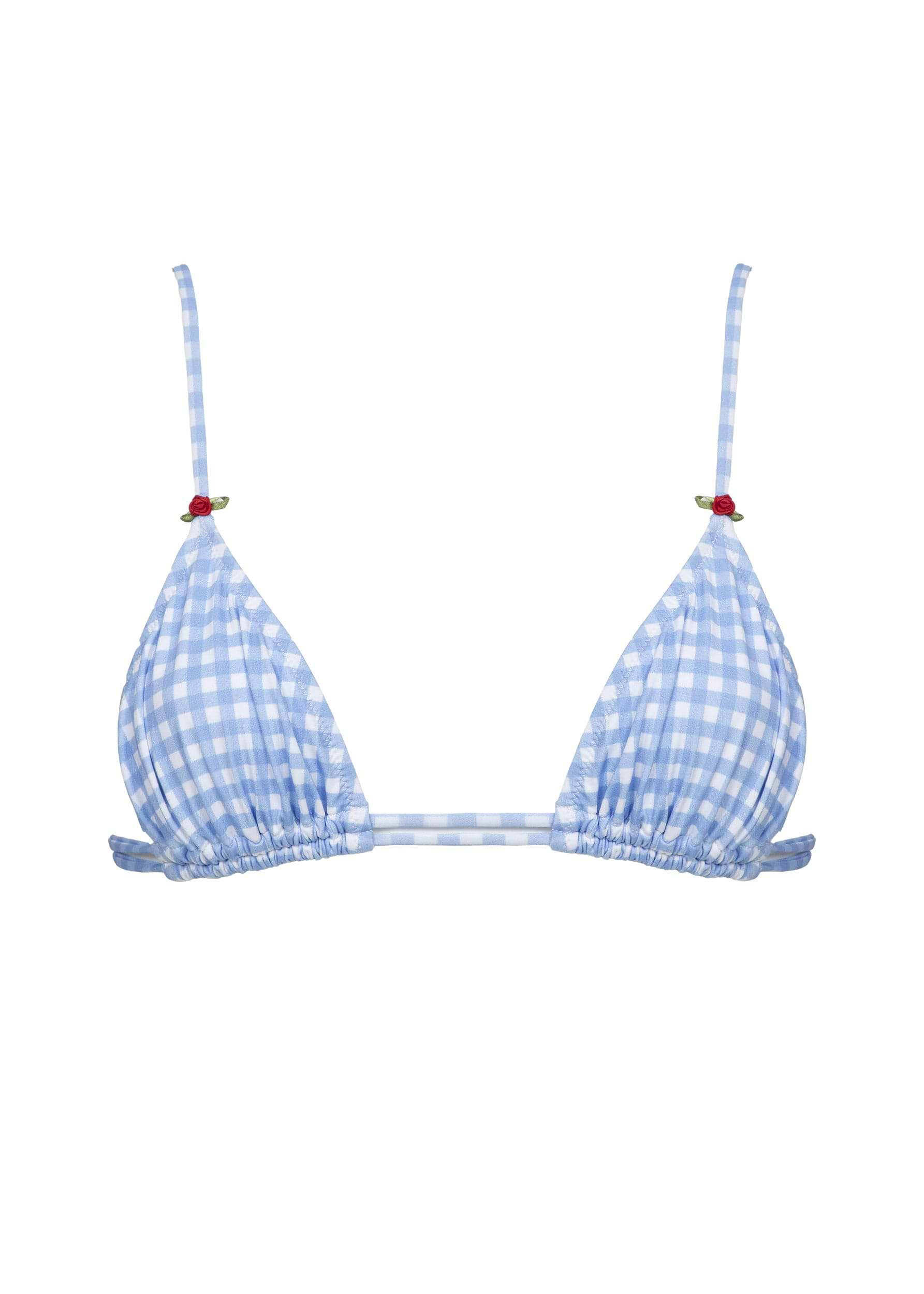 KYMA LIGHT BLUE GINGHAM - TOP