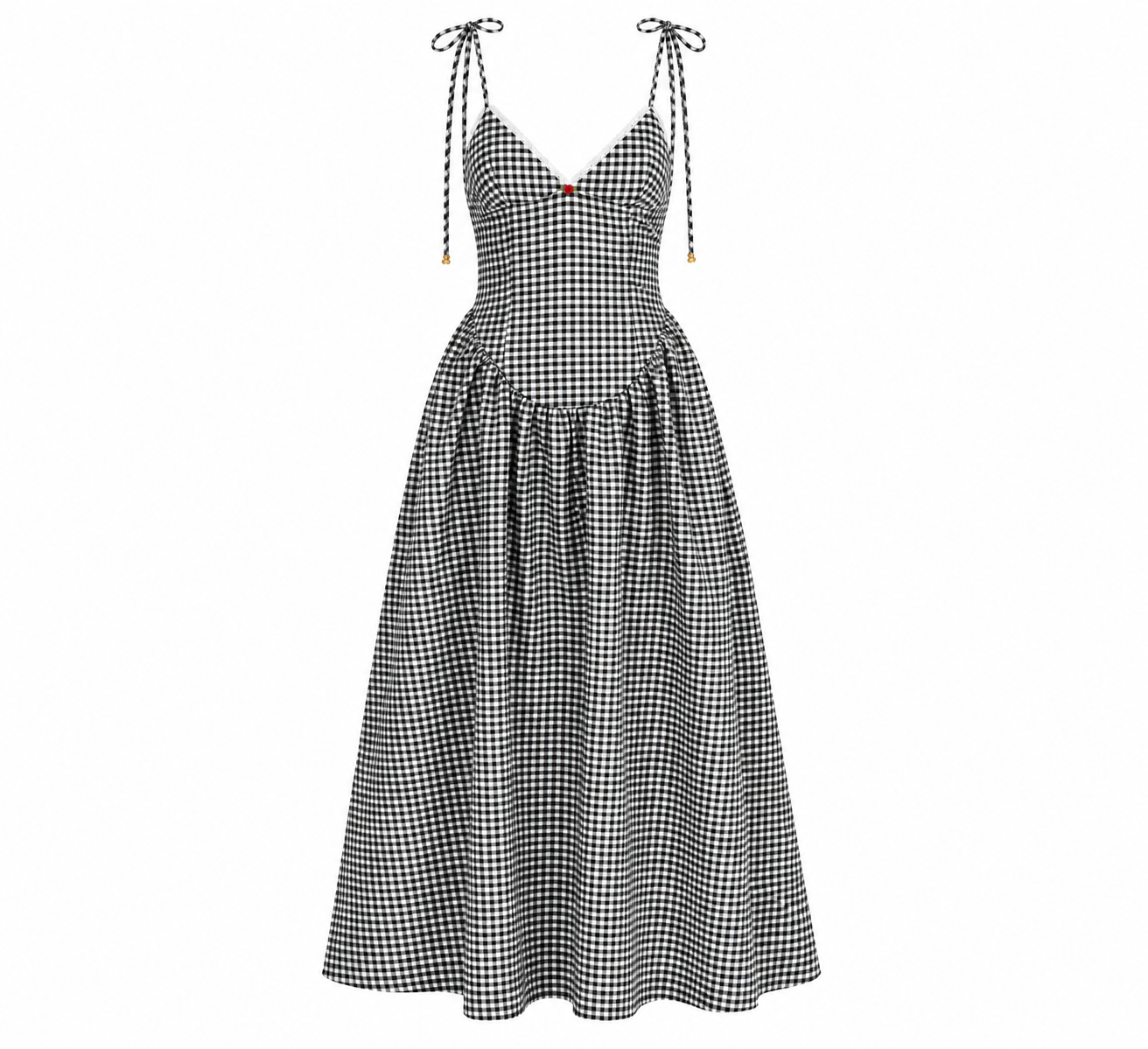 PALOMA BLACK & WHITE GINGHAM - DRESS