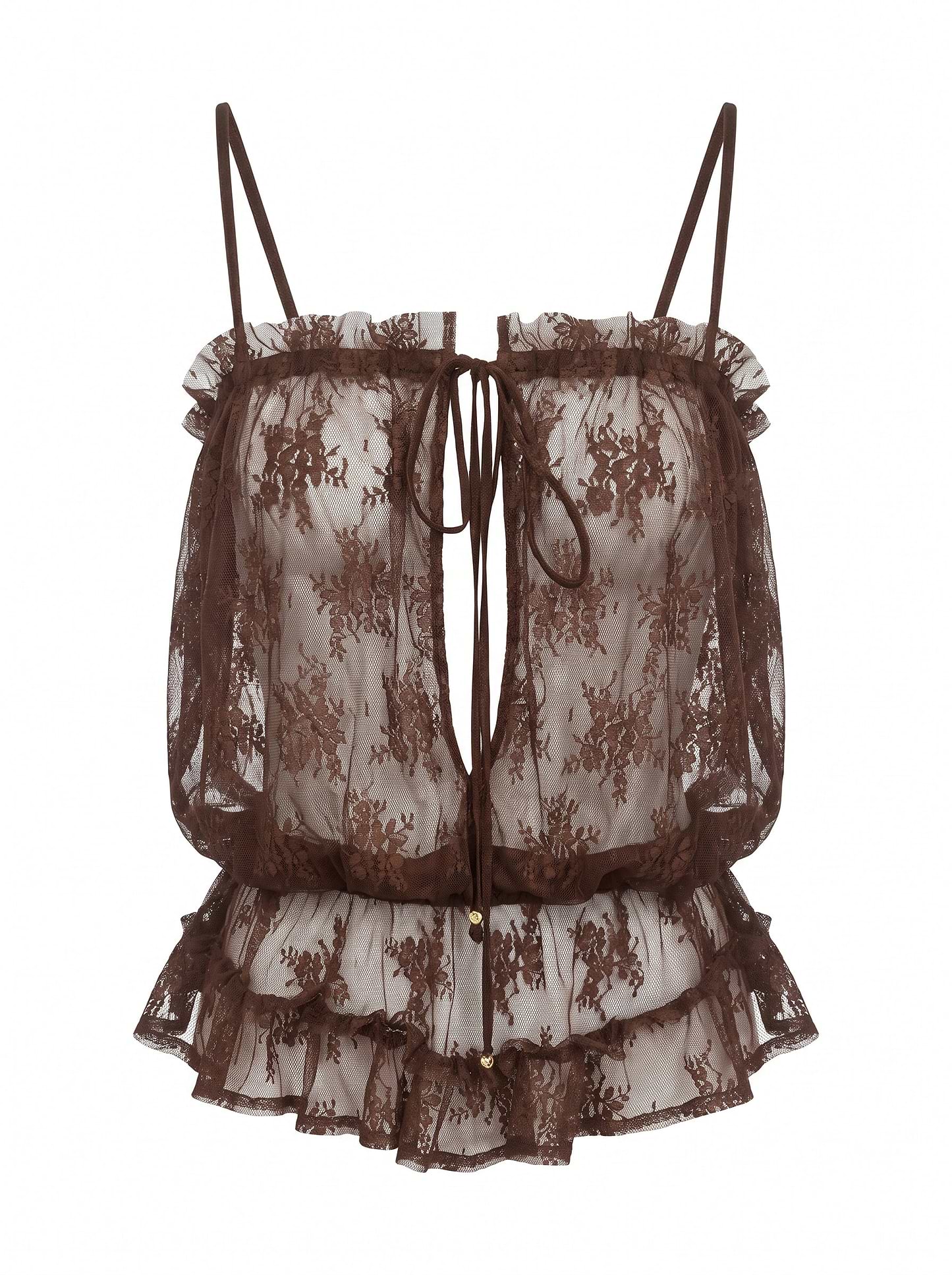 DOTTY BROWN LACE - SHIRT