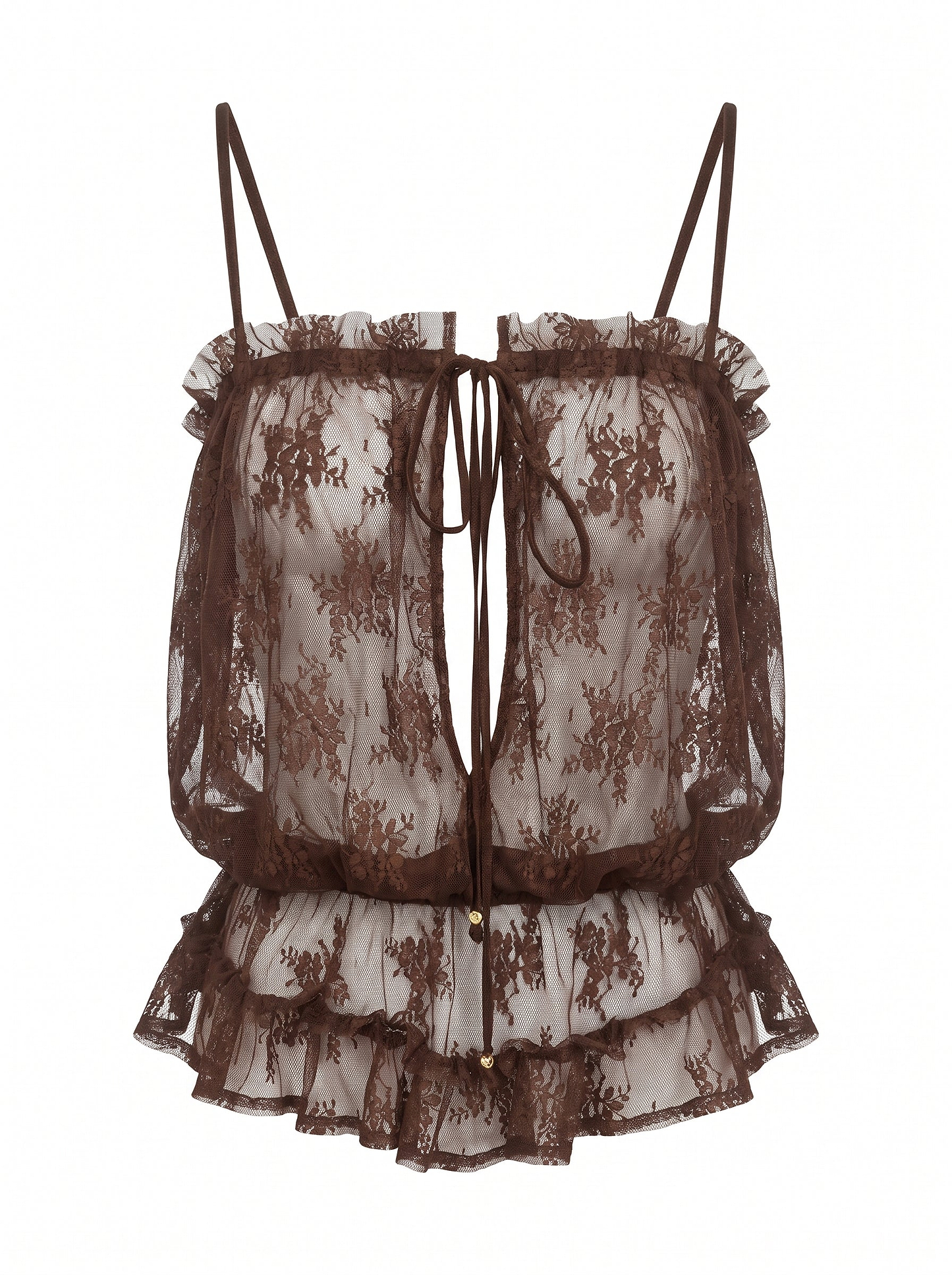 DOTTY BROWN LACE - SHIRT