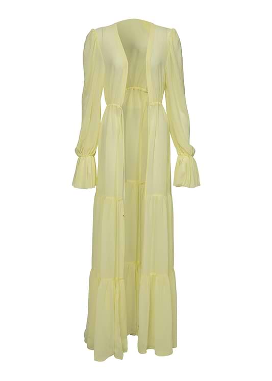 שמלות ערב AMARA DAISY YELLOW - DRESS