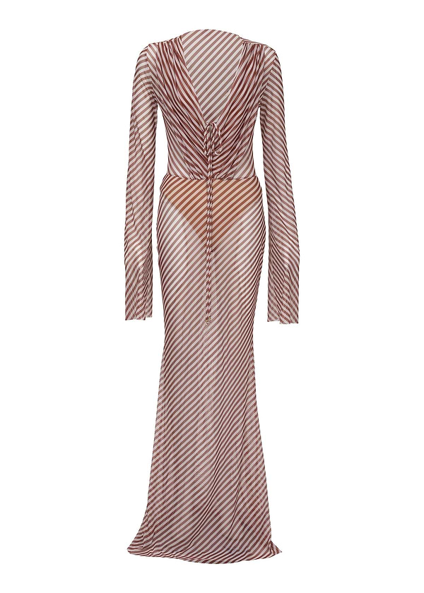 ROSALIE RUSSET STRIPES - MAXI DRESS